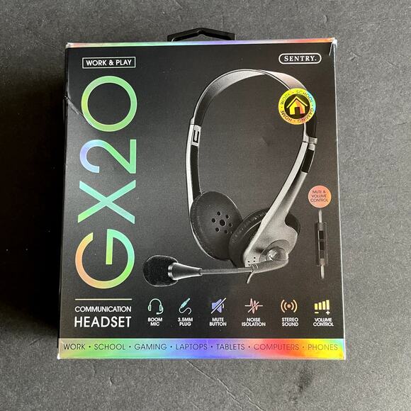NEW Open Box Headset Sentry GX20 Gaming PC Phone Tablet Work School - Picture 1 of 4